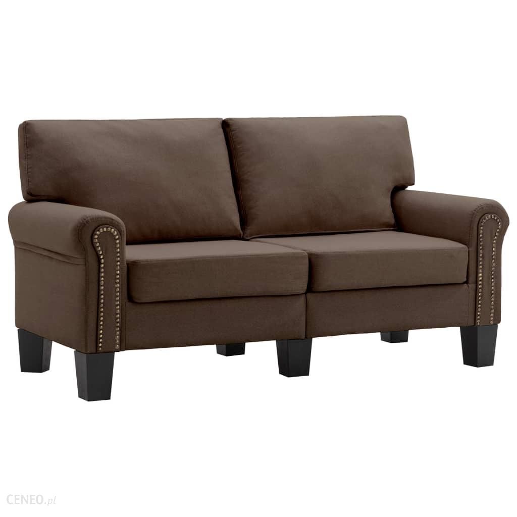 2-osobowa sofa brązowa tapicerowana tkaniną 13452-287153