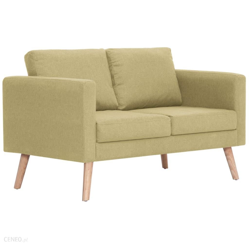 2-osobowa sofa tapicerowana tkaniną zielona 13452-281357