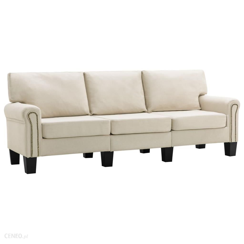 3-osobowa sofa kremowa tapicerowana tkaniną 13452-287162