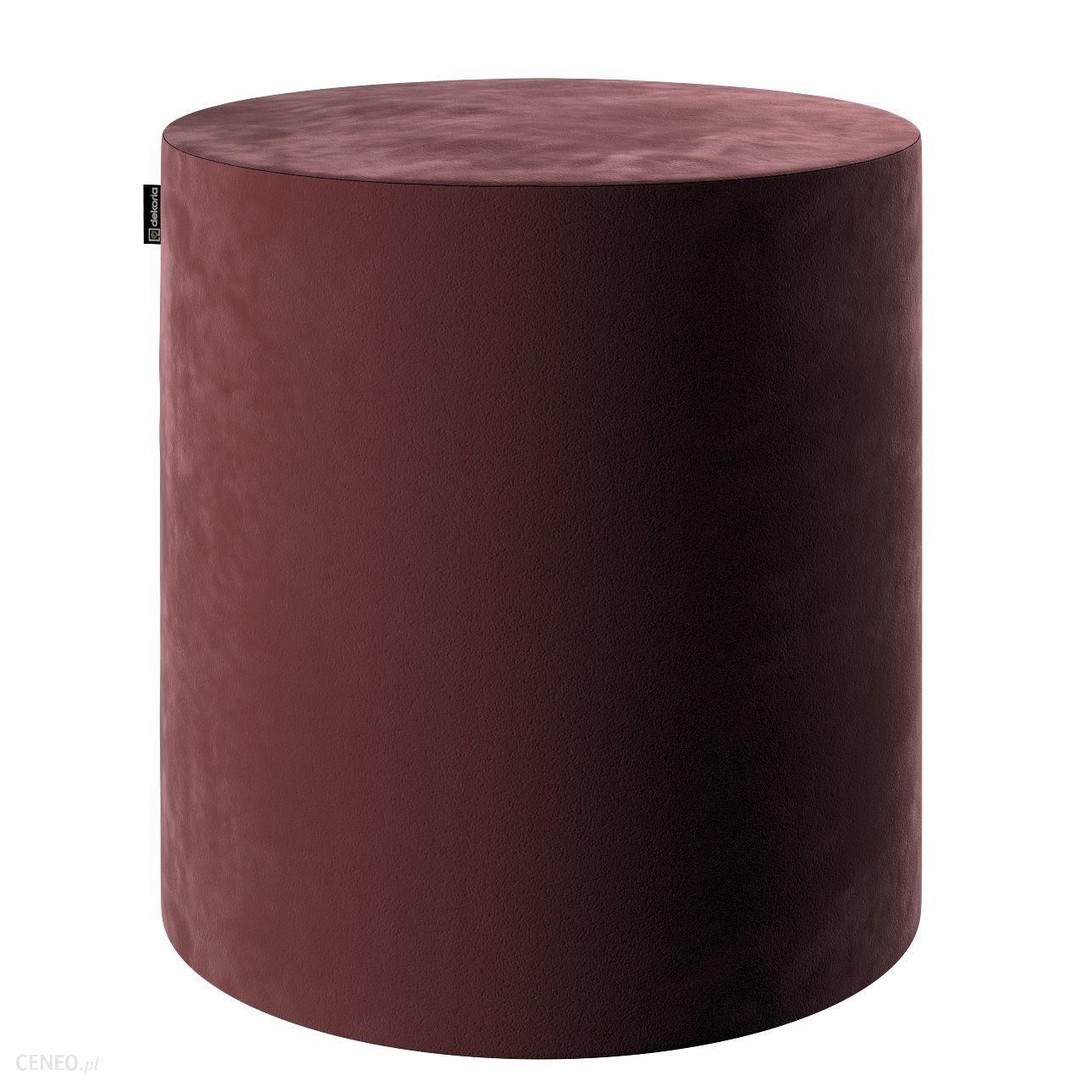 Dekoria Puf Barrel bordowy 40 wys. 40 cm Velvet