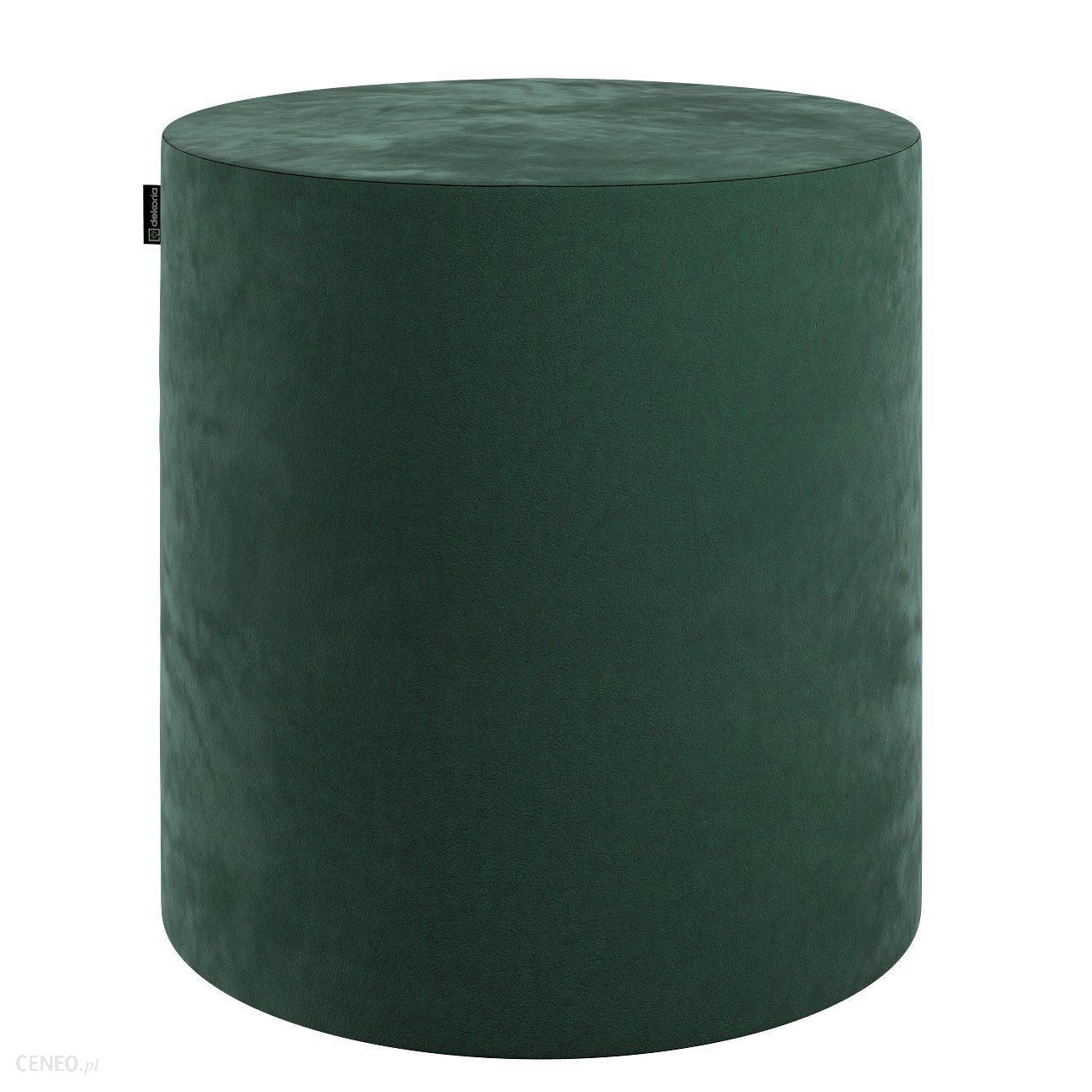 Dekoria Puf Barrel ciemny zielony 40 wys. 40 cm Velvet