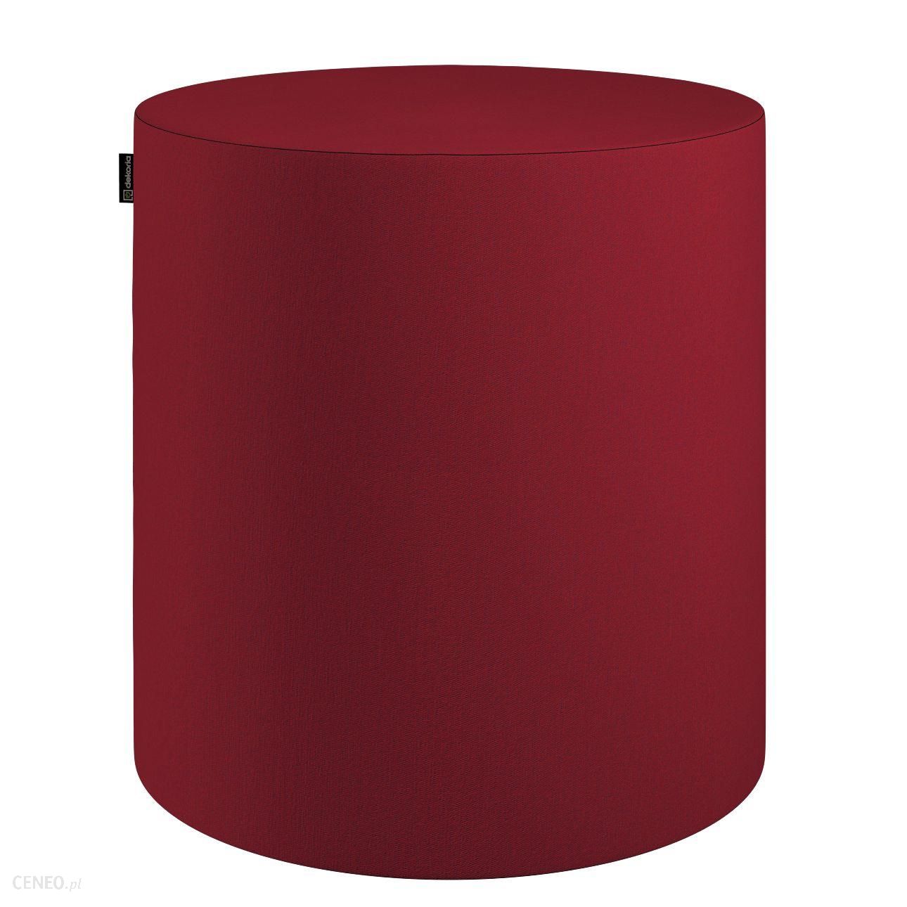 Dekoria Puf Barrel czerwony szenil 40 wys. 40 cm Chenille