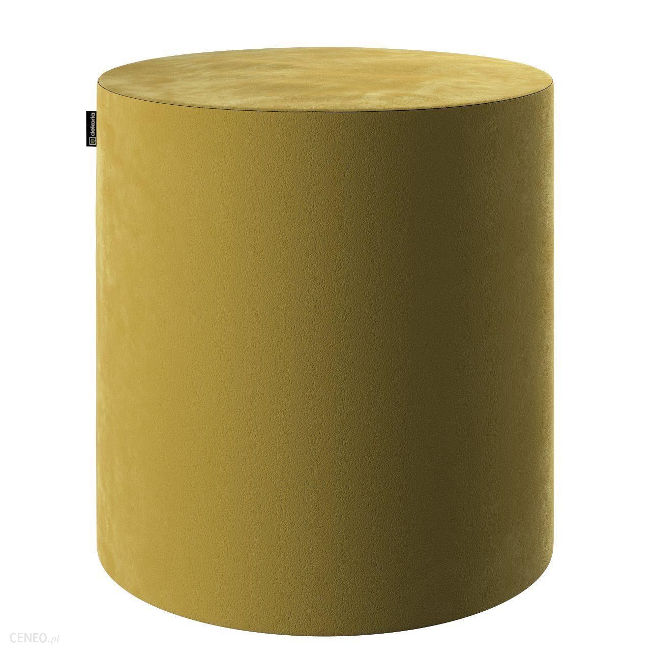Dekoria Puf Barrel oliwkowy zielony 40 wys. 40 cm Velvet