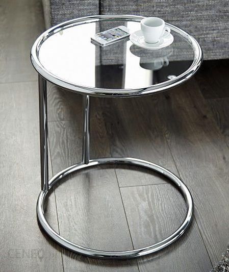 Elior Okrągły stolik wsuwany Deco srebrny