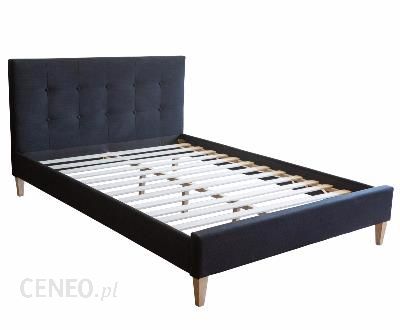 Łóżko podwójne tapicerowane 160 x 200 cm czarne