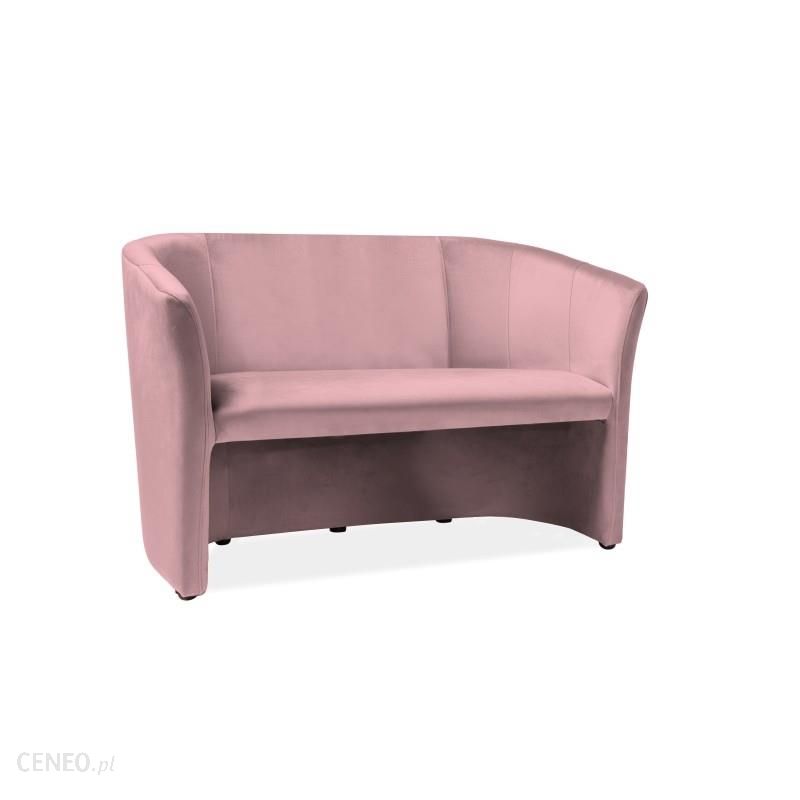 Sofa TM2 VELVET Różowy tap. Bluvel 52