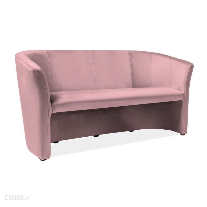 Sofa TM3 VELVET Różowy tap. Bluvel 52