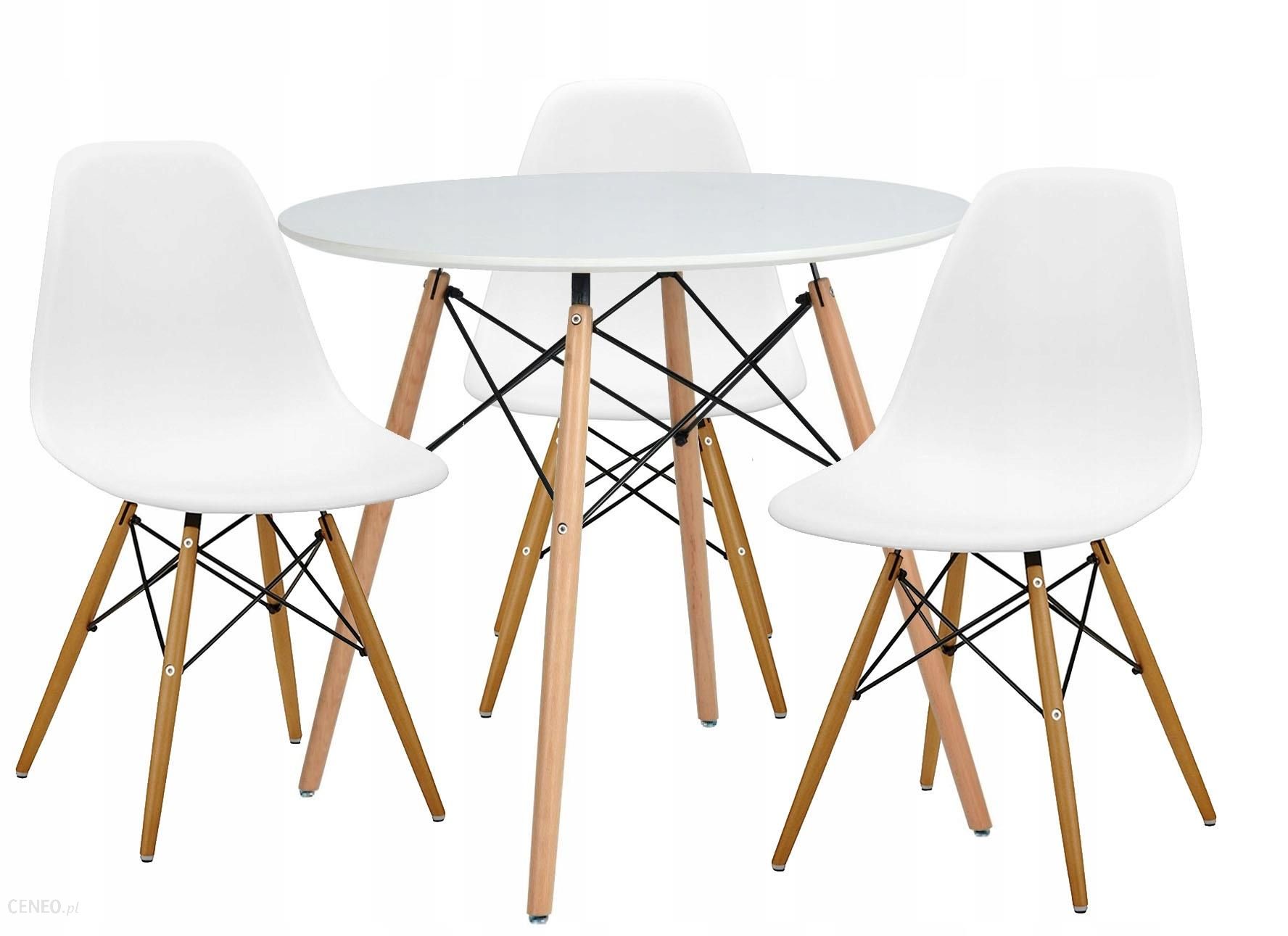 Stół + 3 Krzesła Nowoczesny Skandynawski Styl Dsw