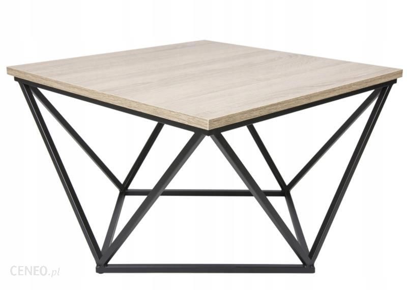 Stół stolik kawowy 60 cm kwadratowy loft ciemny
