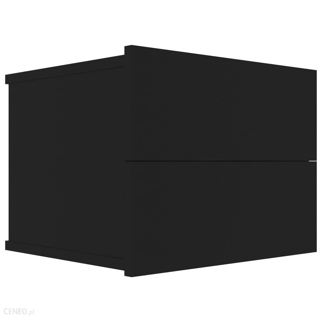 Szafka nocna czarna 40x30x30 cm płyta wiórowa