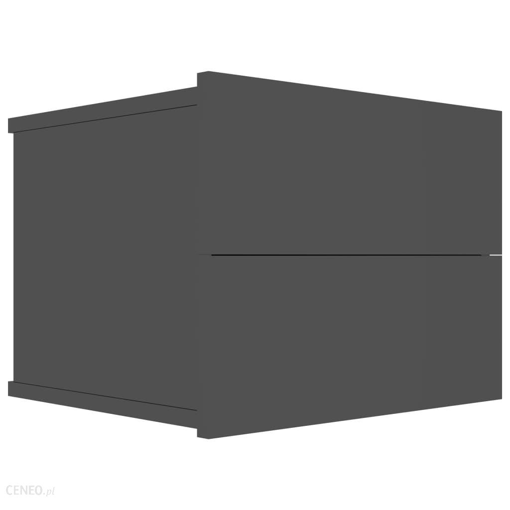 Szafka nocna czarna wysoki połysk 40x30x30 cm płyta wiórowa
