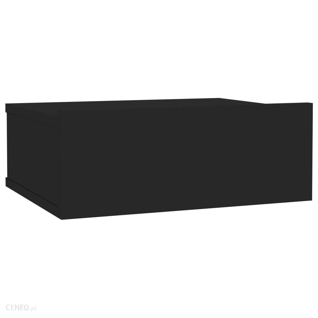 Vidaxl Wisząca szafka nocna czarna wysoki połysk 40x30x15cm
